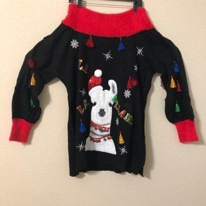 Holiday Time Christmas Sweater La La Llama Tunic